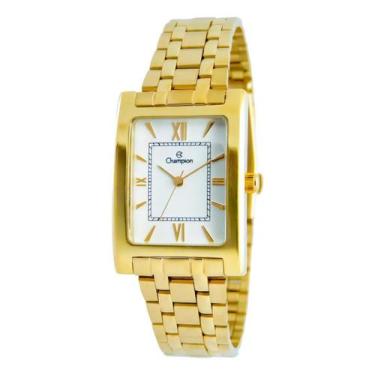 Imagem de Relogio champion feminino dourado quadrado medio ch22395h