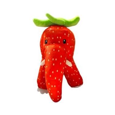 Imagem de Almofada italiana de pelúcia vermelha elefante morango 67 estilo elefante morango 25 cm (C) (15 anos de idade)