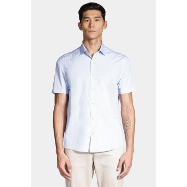 Imagem de Camisa Aramis Manga Curta Regular Micro Xadrez Branco-Masculino