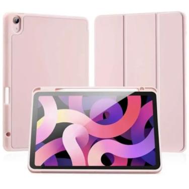 Imagem de Capa Case PREMIUM Anti Impacto com função sleep e suporte para Apple Pencil - compatível com iPad Air 11 polegadas M3 E iPad Air 11 polegadas M2 (ROSA)