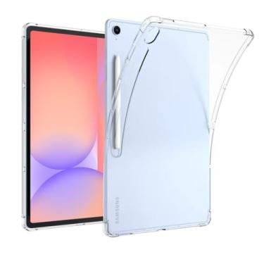 Imagem de SFFINE Capa transparente para tablet Samsung Galaxy Tab S10 Lite / S9 FE / S10 FE de 10,9 polegadas, transparente, fina, macia, leve, flexível em gel de TPU