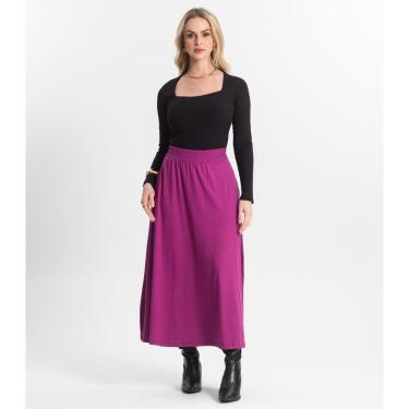 Imagem de Saia Midi Feminina Select Roxo-Feminino