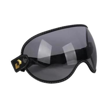 Imagem de Capacete De Motocicleta Vintage Retro Com Visor Bubble Shield, Acessór