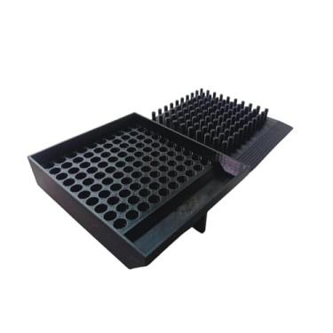 Imagem de Encapsuladora Manual Máquina Enchimento Cápsulas 100 Compartimentos Produção em Casa Durável(Preto,000-1500mg)