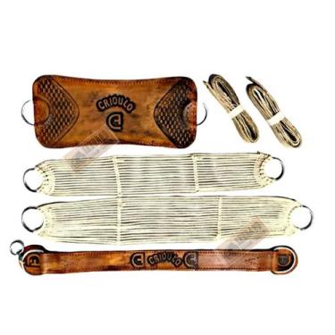 Imagem de Kit 6x peças TRAVESSÃO CHINCHA BARRIGUEIRAS LATEGOS AMARELO - SELARIA 