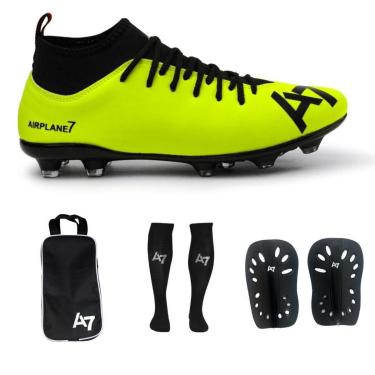 Imagem de Chuteira Botinha De Campo + Meião + Caneleira + Porta Chuteira A7-Masculino