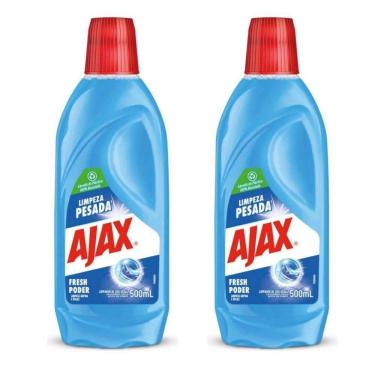 Imagem de Kit 2 Limpador Diluível Ajax Fresh Blue Limpeza Pesada 500ml