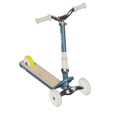 Imagem de Yvolution Patinete Y Glider Classic de 3 rodas para crianças – Lean-to-Steer, guidão ajustável, design dobrável – Idades 3-8, peso máximo 50 kg, azul