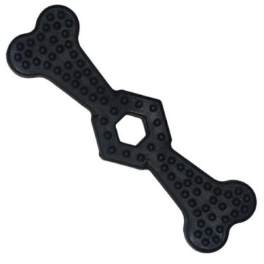 Imagem de Brinquedo Mordedor Osso Sextavado Maciço Preto Pet Durável - Jaraguá P