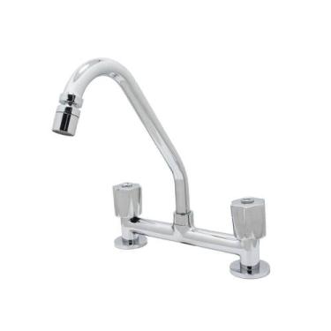 Imagem de Torneira Pia Misturador Cozinha Bancada Luxo Cromado 1/4v - Shop Hidrá