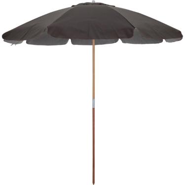 Imagem de Guarda Sol 2,20 Metros em Bagum Guararapi Marrom com Cabo de Madeira Bel
