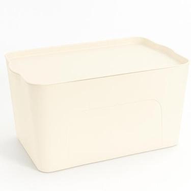 Imagem de Caixa Organizadora Grande Alta 24L Off White Unidade - Giotto