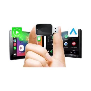 Imagem de Adaptador Sem Fio 2 Em 1 Carplay Android Auto 5G WIFI Para iPhone Andr