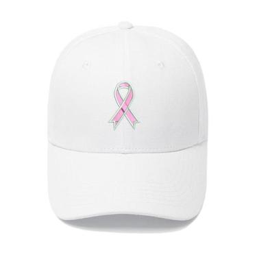 Imagem de Boné de beisebol de algodão Trucker com bordado de fita rosa - Yiweisa