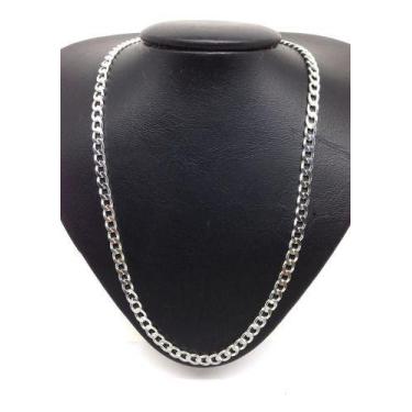 Imagem de Corrente + Pulseira Grumet Masculina De Prata 925 5mm 60cm - Michester