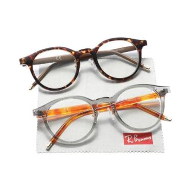 Imagem de Óculos De Leitura Unissex Com Lentes Transparentes 2PCS Óculos Redondo