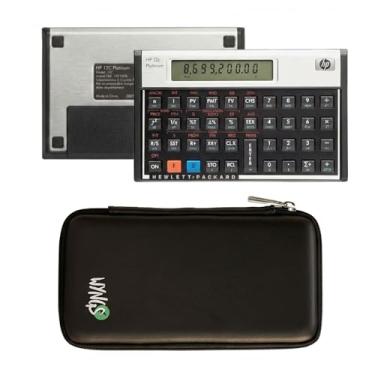 Imagem de Calculadora financeira HP 12C Platinum + capa protetora WYNGS preta