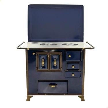 Imagem de Fogão A Lenha Venâncio Barroco Azul Gabinete Nº03 Lado Esquerdo Com Tampa Fl3gbrcx