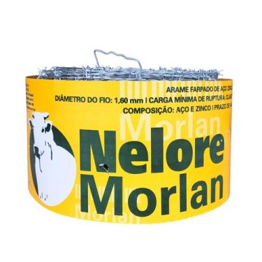 Imagem de Arame Farpado 1,6mm 500m Morlan Fácil Instalação Protege da Corrosão d