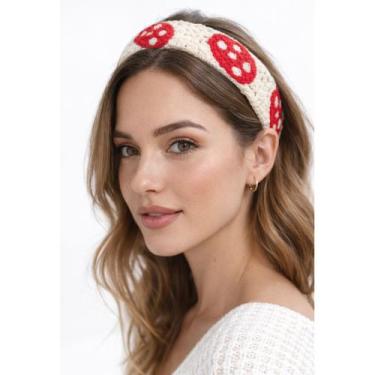 Imagem de Tiara De Cabelo Larga Em Crochê Artesanal - Lika Bijuterias, MODELO 01