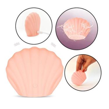 Imagem de Massageador Concha Portátil Recarregável 10 Modos De Vibração IPX6 - N