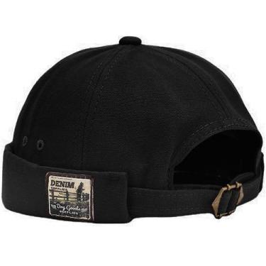 Imagem de Boné Docker XYIYI, chapéu preto sem aba de algodão para homens e mulhe