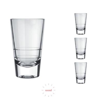 Imagem de Jogo 4 Copos 100ml Caninha Dose Redondo Tequila Whisky - NADIR FIGUERE