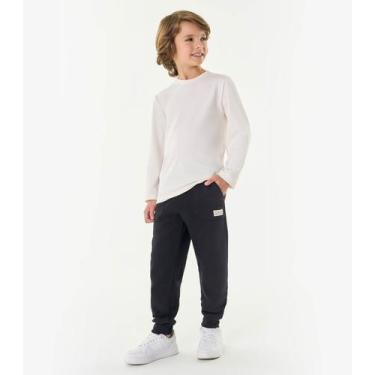 Imagem de Calça Infantil Masculina Moletom Felpa Trick Nick Preto, 1, Preto