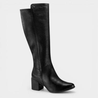 Imagem de Bota Couro Bottero Cano Alto Feminina - Preto - 36, 36