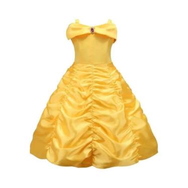 Imagem de Fantasia De Princesa Belle Para Meninas, Vestido Para Festas, Banquete