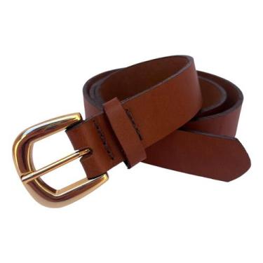 Imagem de Cinto Feminino Fino Country Couro Legítimo - RIJEERO, Marrom, M
