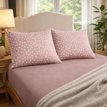 Imagem de Altenburg Jogo de Lençol Cama Queen Malha Fio Penteado 100% Algodão Bi