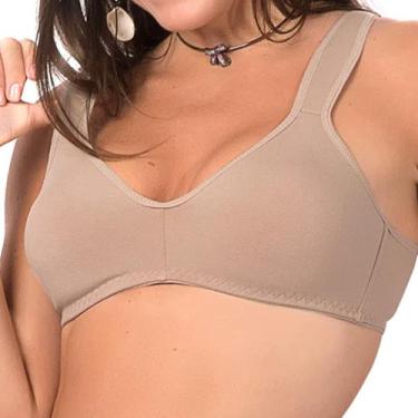 Imagem de Sutiã Tradicional Tecido Duplo Sem Bojo e Aro Modal Duloren, Castanho,