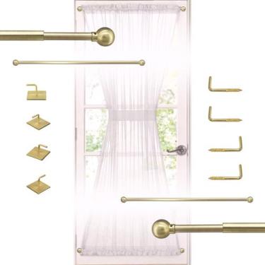 Imagem de Varões de cortina ARNORX French Door 40-70 cm, latão escovado, pacote 