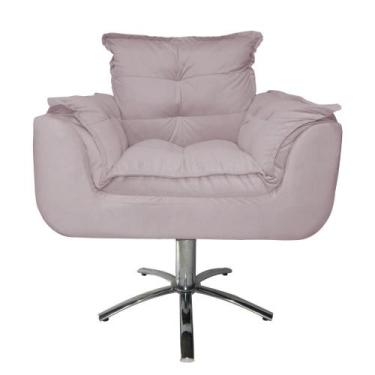 Imagem de Conjunto 2 Poltronas Para Recepção Com Base Giratória de Metal Opala S