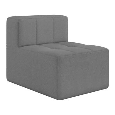 Imagem de Sofá Modulado Na Caixa 1 Lugar 77cm Espuma D33 Multimóveis CR45350 Cinza