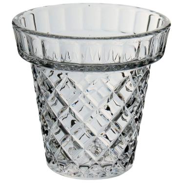 Imagem de VASO DECORATIVO ENFEITE PLANTA REDONDO VIDRO 16x16x16cm TRANSPARENTE