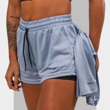 Imagem de Short 2 em 1 Feminino Dryfit Academia Bermuda Dupla Para Treino Caminh