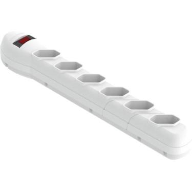 Imagem de Filtro de Linha Qualitronix 6 Tomadas Branco QFL6B