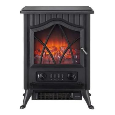 Imagem de Aquecedor Lareira Elétrica Retrô Portátil Chama 3D 220V - Amira