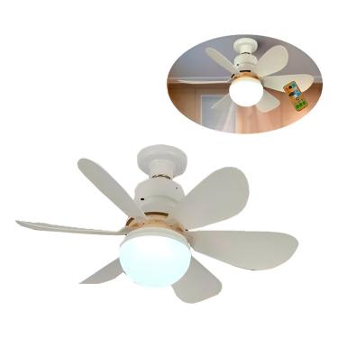 Imagem de Ventilador De Teto Luz Led Silencioso 40w E27 6 Pás