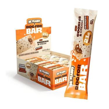 Imagem de Barra de Proteína Doctor Bar Caixa c8un de 62g Dr. Peanut Cookies Cream-Unissex