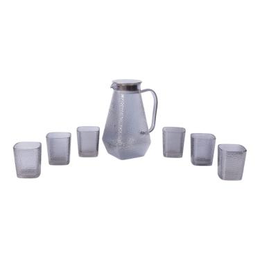 Imagem de Kit Jarra de 1,5L Com 6 Copos de 180ml Vidro Sodo Cálcico