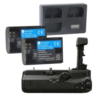 Imagem de Kit Battery Grip BGR10, 2 Baterias LPE6NH, Carregador Triplo Para Cano