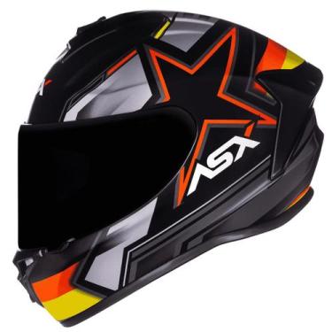 Imagem de Capacete Masculino Fechado Asx Draken Pilot Alemanha Moto, Preto Cinza