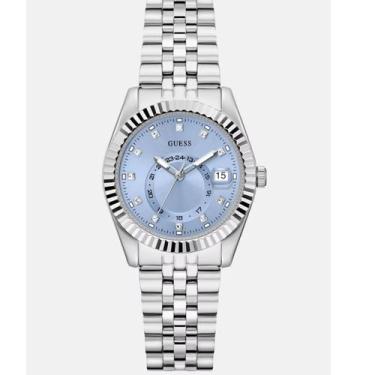 Imagem de Relógio Guess Feminino Jada Prata Azul Gw093 Riviera 24horas Prateado 