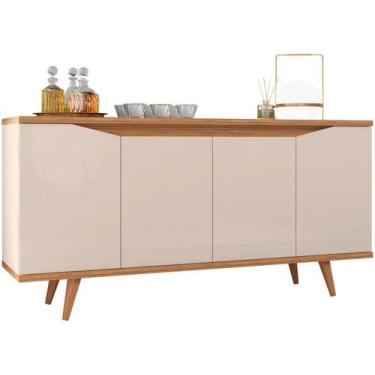Imagem de Buffet Balcão Grace 4 Portas Off White/Noce Casa D Móveis , Off White 