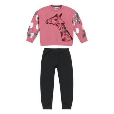 Imagem de Roupa Infantil Camisa Manga Longa Calça Elástico Confortável Conjunto 