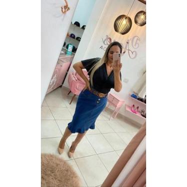 Imagem de Saia jeans plus size - D'AGNES