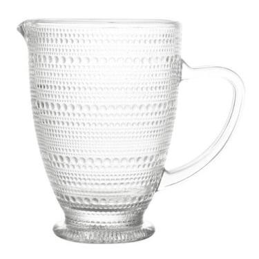 Imagem de Jarra de Vidro Pérola Transparente 1,3L Mesa Posta Água Suco Bebidas -